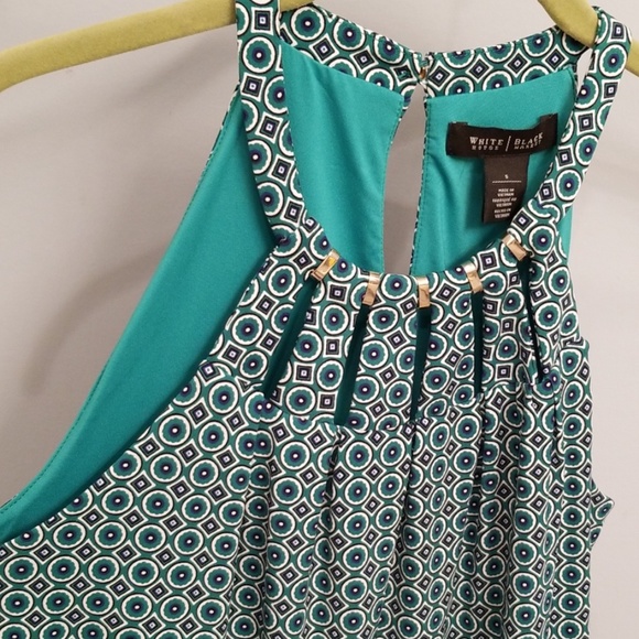 White House Black Market Print Sleeveless Top in S - Picture 5 of 8